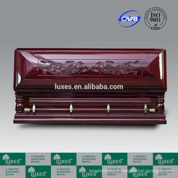 Funeral Service LUXES meilleur prix cercueils chinois de longévité-Dragon sculpté le cercueil en bois